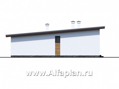 Проекты домов Альфаплан - «Эпсилон» - уютный каркасный дом с просторной террасой - превью фасада №3