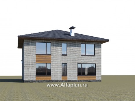 «Эрго» - проект дома 10х12м, с террасой со стороны входа, с удобной планировкой - превью дополнительного изображения №2