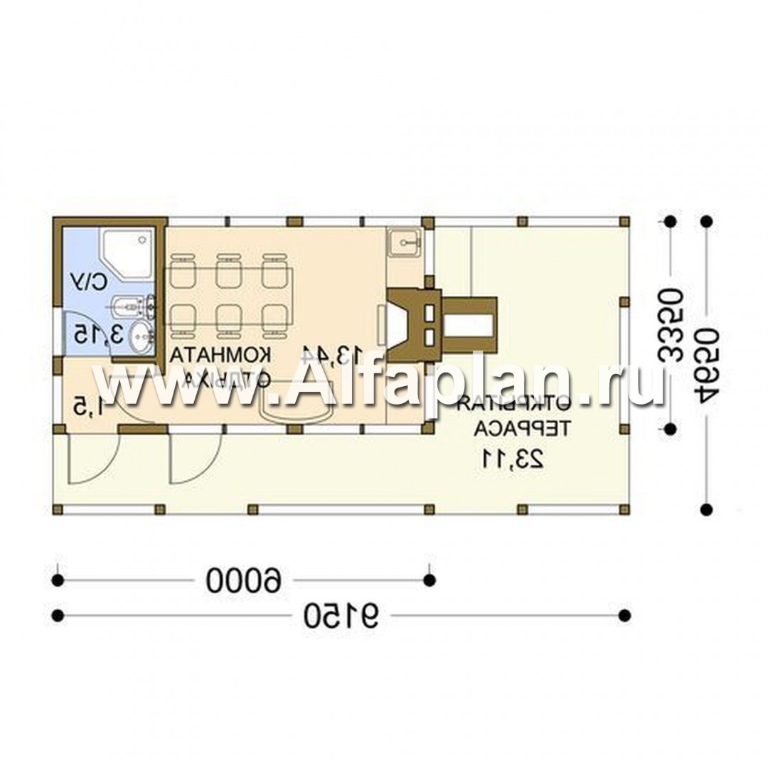 Проект садовой беседки - план дома