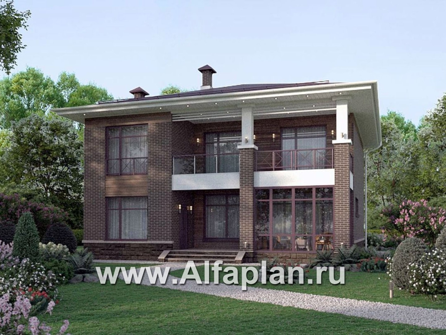 Проекты домов Альфаплан - "Римские каникулы" - проект дома в классическом стиле - дополнительное изображение №2