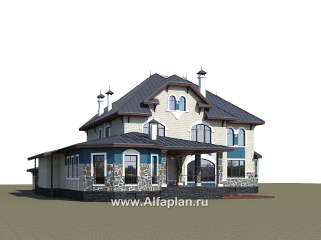 Проекты домов Альфаплан - "Дворянское гнездо" - семейный особняк в русском стиле - превью дополнительного изображения №3