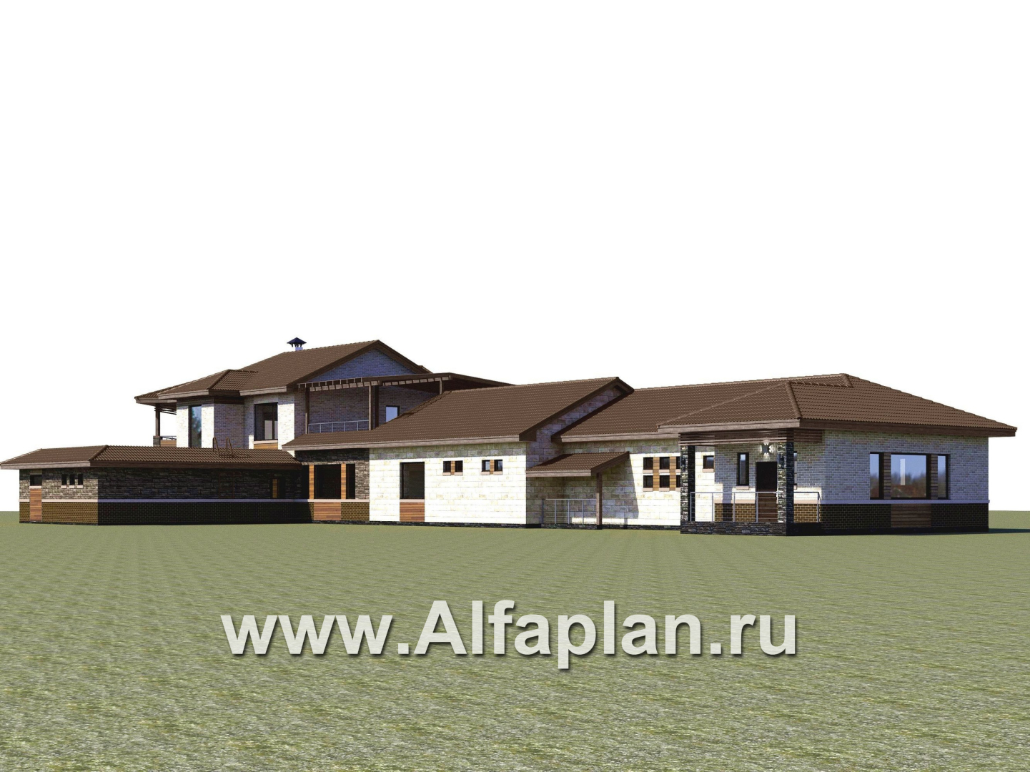 Проекты домов Альфаплан - "Шахерезада" - семейная вилла с бассейном и гаражом - дополнительное изображение №4