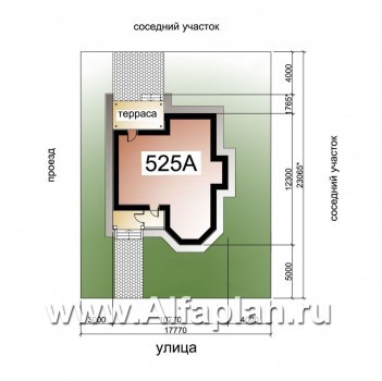 «Веста» - проект двухэтажного дома, с эркером, планировка с гостевой на 1 эт - превью дополнительного изображения №3