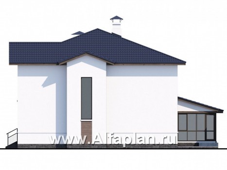 «Выбор» - проект двухэтажного дома, с террасой, в современном стиле, с комфортной планировкой - превью фасада дома